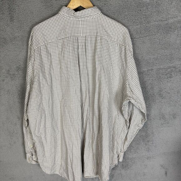 Ralph Lauren Shirt Mens 3XLT Cream Check Long Sleeve Button Down Classic Fit - Picture 7 of 8